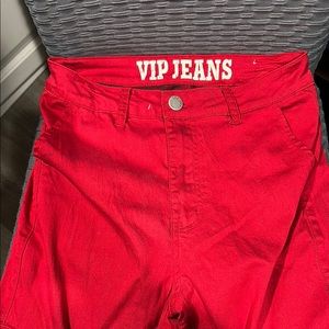 VIP Jeans Vibrant Red Cargo Pants